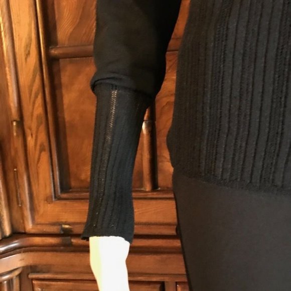 Kasper Pointelle Scallop Crochet Bow Neck Sweater - Picture 10 of 12